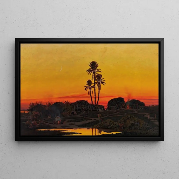 Richard Fuchs - An Arab Camp At Sunset.webp