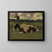 Cow at Rest with a Mill - Richard Nicolas Roland Holst — framed artwork on a wall
