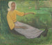 Woman of Huizen sitting under a tree - Richard Nicolas Roland Holst — artwork view