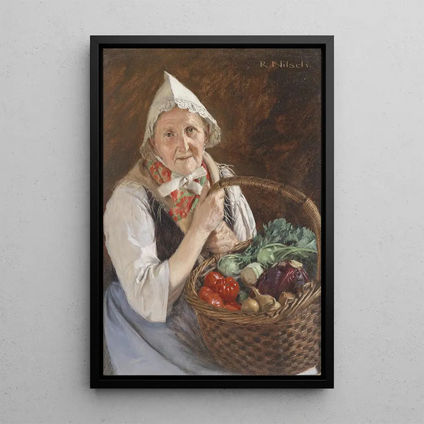 Peasant Painting of La Marche - Richard Nitsch — framed artwork on a wall