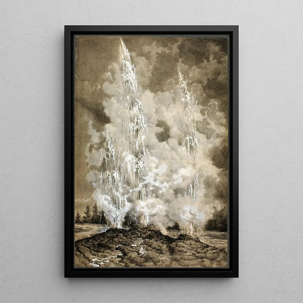 Geyser de Yellowstone - Richard Norris Brooke — gerahmtes Bild an der Wand