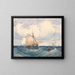Un cutter e altre navi in una brezza - Richard Parkes Bonington — quadro incorniciato alla parete