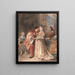 Portia and Bassanio - Richard Parkes Bonington — framed artwork on a wall