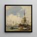 Riva degli Schiavoni near San Biagio in Venice - Richard Parkes Bonington — framed artwork on a wall