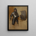 Study of a Half-armor from the 16th century - Richard Parkes Bonington — framed artwork on a wall