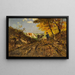 Herbstlandschaft mit Kiefern - Richard von Poschinger — gerahmtes Bild an der Wand