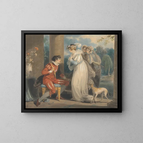 Rosebud ou le Jugement de Paris - Richard Westall — gerahmtes Bild an der Wand