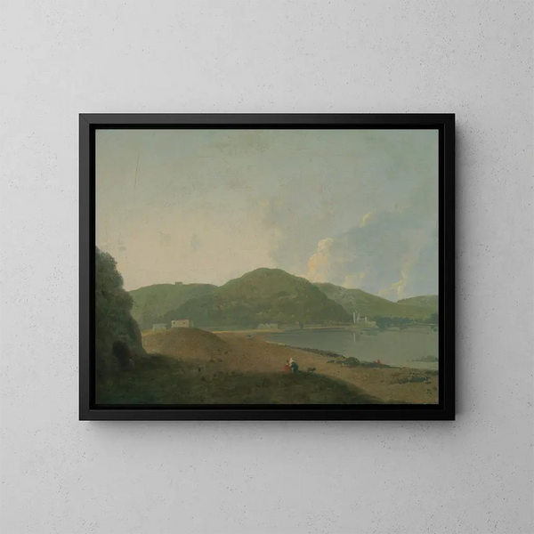 Lago di Agnano con la Grotta del Cane - Richard Wilson — quadro incorniciato alla parete
