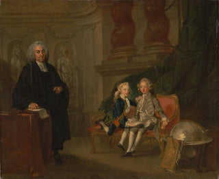 Richard Wilson - Prince George and Prince Edward Augustus Sons of Frederick Prince of Wales with Their Tutor Dr F.webp