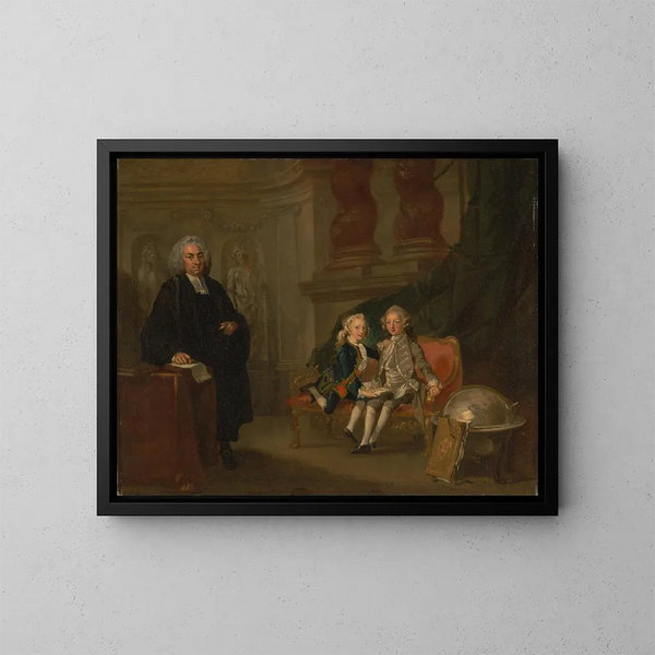 Il principe George e il principe Edward Augustus, figli di Federico, principe di Galles, con il loro precettore, il Dottor F - Richard Wilson — quadro incorniciato alla parete
