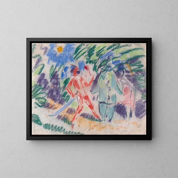 Arlecchino e Colombina - Rik Wouters — quadro incorniciato alla parete