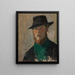 Autoritratto con cappello nero - Rik Wouters — quadro incorniciato alla parete