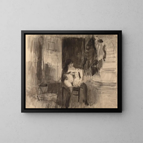Susanne und die alten Männer - Rik Wouters — gerahmtes Bild an der Wand