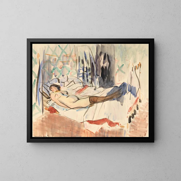 Donna che si riposa - Rik Wouters — quadro incorniciato alla parete