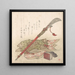 Robe brodée à hallebarde et sceau - Kubo Shunman — framed artwork on a wall