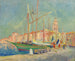 Bateaux pavoisés dans le port de Saint-Tropez - Robert Antoine Pinchon — vista dell’opera