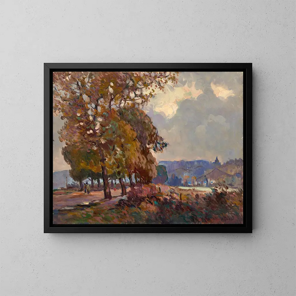 Ufer der Seine bei Bas Caumont - Robert Antoine Pinchon — gerahmtes Bild an der Wand