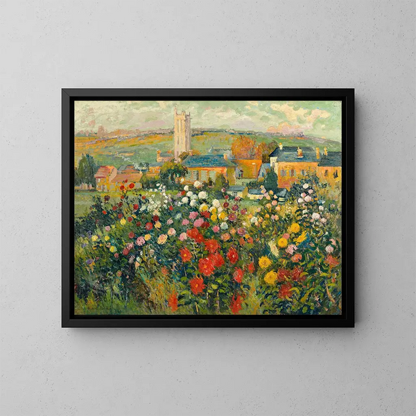 Garten von Artantal - Robert Antoine Pinchon — gerahmtes Bild an der Wand