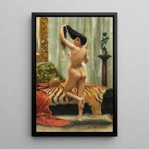 in front of the mirror - Robert Barrett Browning — framed artwork on a wall