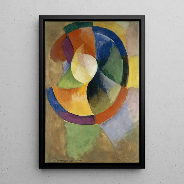 Formes circulaires Soleil n° 2 - Robert Delaunay — framed artwork on a wall