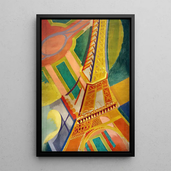Eiffel Tower Painting - Robert Delaunay — framed artwork on a wall