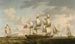 Tre vedute di Amity Hall con una vista di Douvres e le scogliere bianche - Robert Dodd — vista dell’opera