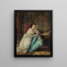Frau in ihrem Büro - Robert Duddingstone Herdman — gerahmtes Bild an der Wand