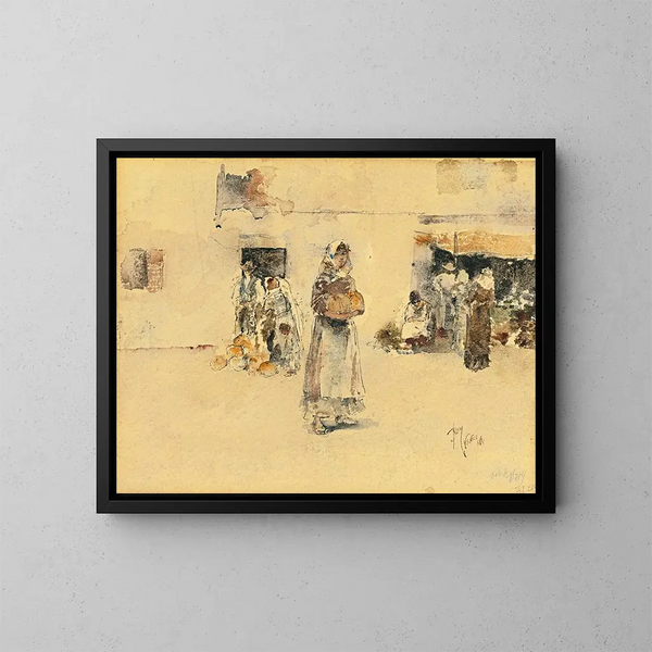 Am Markt - Robert Frederick Blum — gerahmtes Bild an der Wand