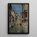 Kanal in Venedig, Stadtteil San Trovaso - Robert Frederick Blum — gerahmtes Bild an der Wand
