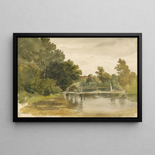 Robert Hills - Reflections in a Wooded Pool.webp