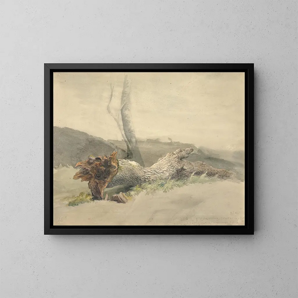 L'arbre tombé - Robert Hills — gerahmtes Bild an der Wand
