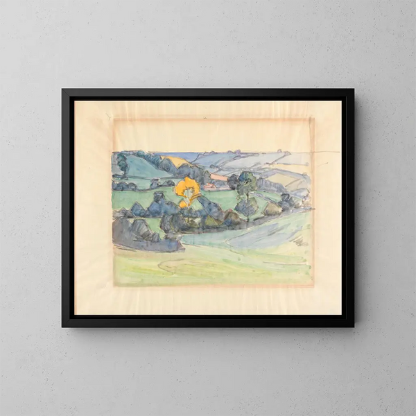 vicino a Brimley Hill - Robert Polhill Bevan — quadro incorniciato alla parete