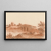 Eine Brücke in einer Landschaft - Robert Price — gerahmtes Bild an der Wand