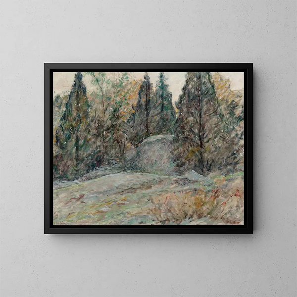 Cèdres rouges et rochers - Robert Reid — gerahmtes Bild an der Wand