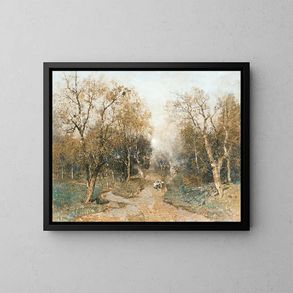 Primavera precoce a Penzinger - Robert Russ — quadro incorniciato alla parete