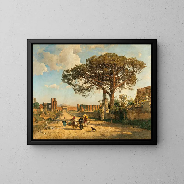 Porta Furba sulla strada di Frascati a Roma - Robert Russ — quadro incorniciato alla parete