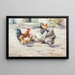 Poules - Robert Russell MacNee — gerahmtes Bild an der Wand