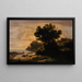 Landscape painting with family by the lake - Robert S. Duncanson — framed artwork on a wall