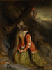 Una dama e il suo cavaliere errante, forse una scena di Ivanhoe - Robert Scott Lauder — vista dell’opera