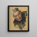 Studie des Kopfes eines Mannes - Robert Seuffert — gerahmtes Bild an der Wand
