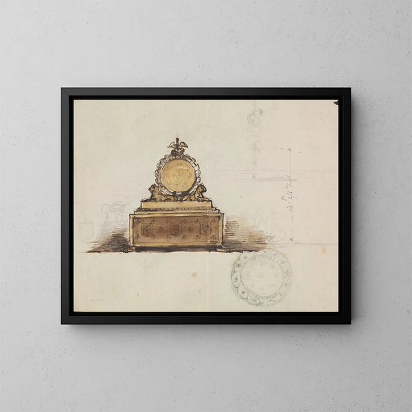 Studie für ein Möbelstück - Robert Smirke — gerahmtes Bild an der Wand