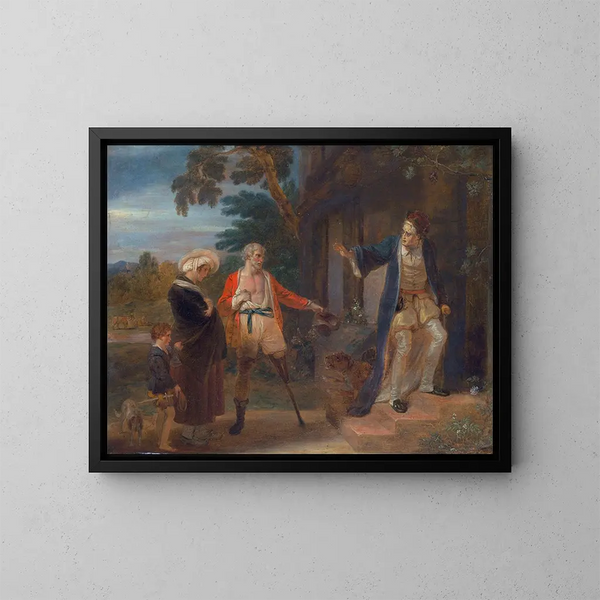 Die sieben Altersstufen des Menschen - Robert Smirke — gerahmtes Bild an der Wand