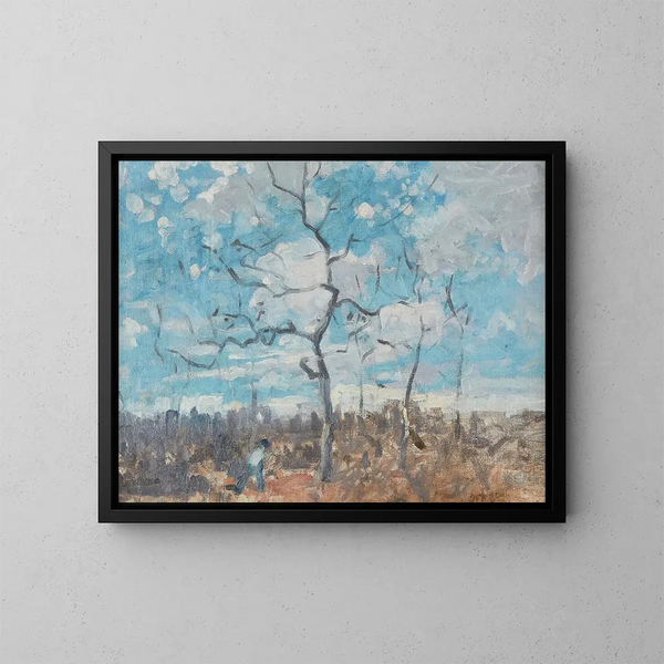 Mann am Kanalrand - Robert Spencer — gerahmtes Bild an der Wand