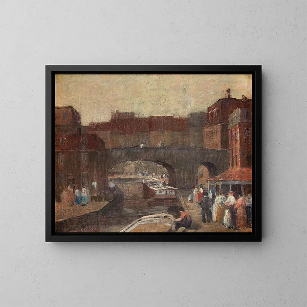Die alte Stadt - Robert Spencer — gerahmtes Bild an der Wand