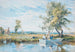 Figuren in einem Boot mit einer weiten Landschaft im Hintergrund - Robert Thorne Waite — Ansicht des Kunstwerks