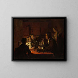 Il microscopio - Robert Walter Weir — quadro incorniciato alla parete