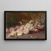 Nature morte di crisantemi rosa e bianchi - Robert Wilton Lockwood — quadro incorniciato alla parete