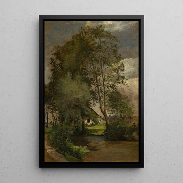 Landscape painting of the countryside - Robert Lewinski — framed artwork on a wall
