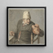 Roker blickt in eine Krug - Cornelis Dusart — gerahmtes Bild an der Wand