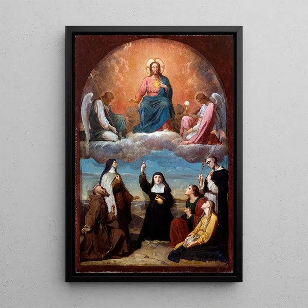 The Sacred Heart - Romain Cazes — framed artwork on a wall